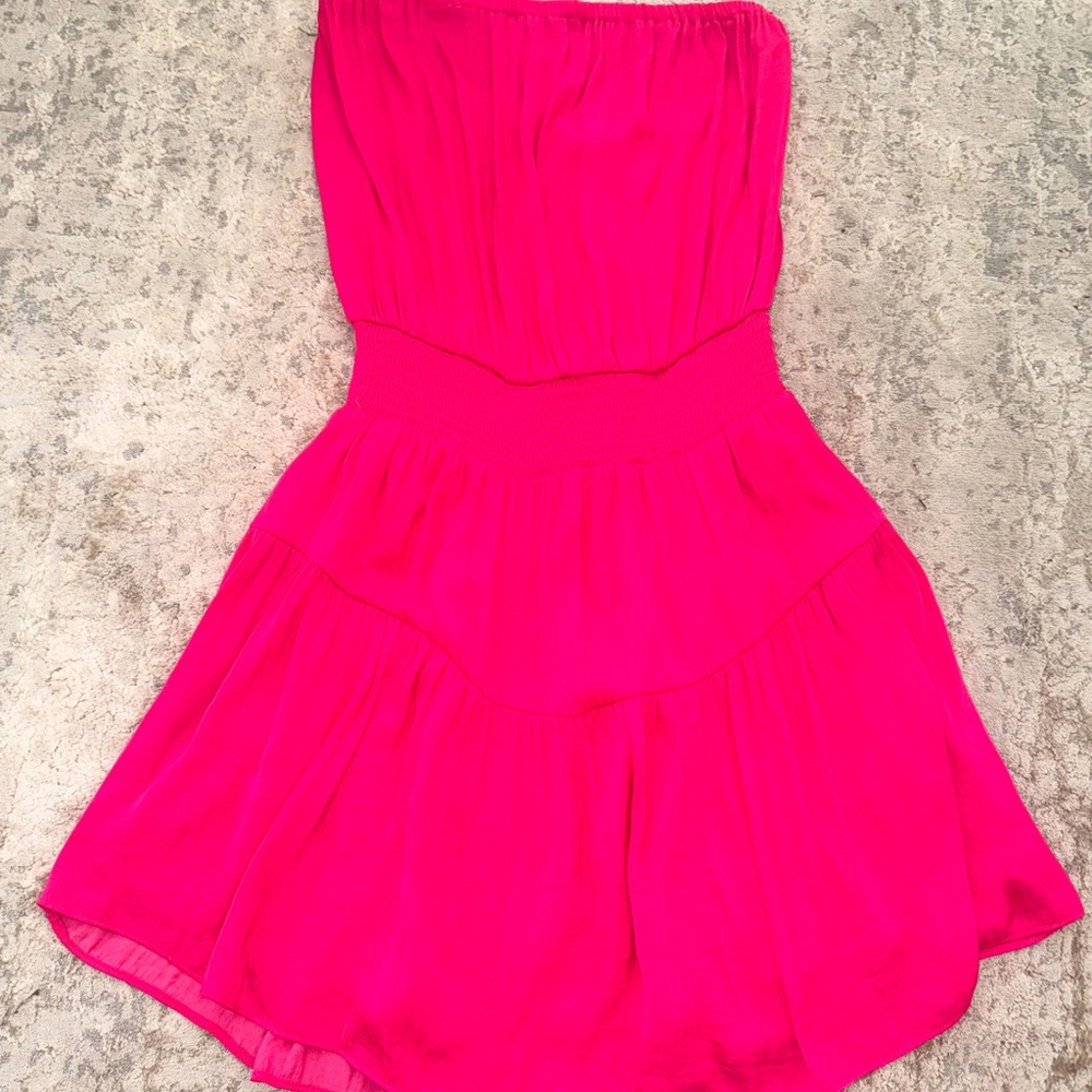 Naked Zebra Strapless Pink Dress
